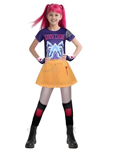 FENFATUO Girls Pop Singer Dress Up Costume Kids Halloween Cosplay Stage Role Play Outfit