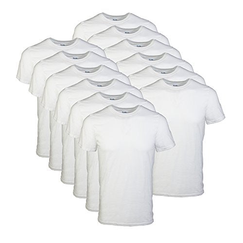 Gildan Men's Crew T-Shirts, Multipack, Style G1100, White (12-Pack), XX-Large