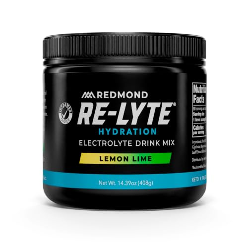 REDMOND Re-Lyte Sugar Free Electrolyte Powder Drink Mix (Lemon Lime)