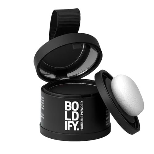 Boldify Hairline Powder, Root Touch Up Hair Color Black 4g