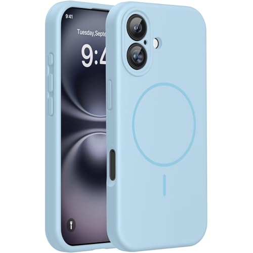 Miracase Magnetic for iPhone 16 Plus Case, Silicone, Clove Purple