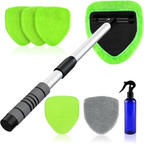 XINDELL 24-inch Windshield Cleaner Tool – Upgrade Large Head Car Interior&Exterior Window Cleaning Kit with Extendable Handle