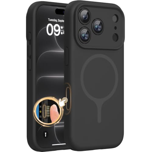 Miracase Magnetic for iPhone 18 Pro Case, Silicone, Black