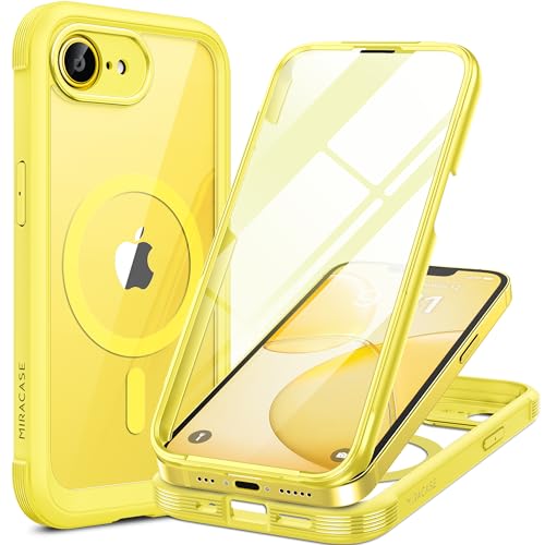 Miracase for iPhone 17e Case & iPhone 16e Case, Full-Body Phone with Built-in Glass Screen Protector, [Magnetic with MagSafe]