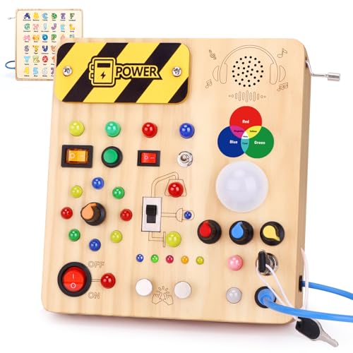 Grarain Busy Board for Toddlers - Montessori Educational Toy for 1-3 Year Old Boys & Girls | Travel-Friendly Sensory Learning