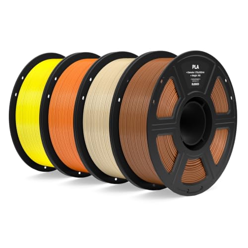 ELEGOO PLA 3D Printer Filament Bundle 4KG Brown/Beige/Orange/Yellow