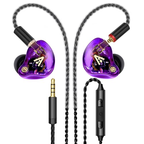 Audiovance Vibes 202M HiFi Wired Earbuds in-Ear Monitor Headphones with Mic