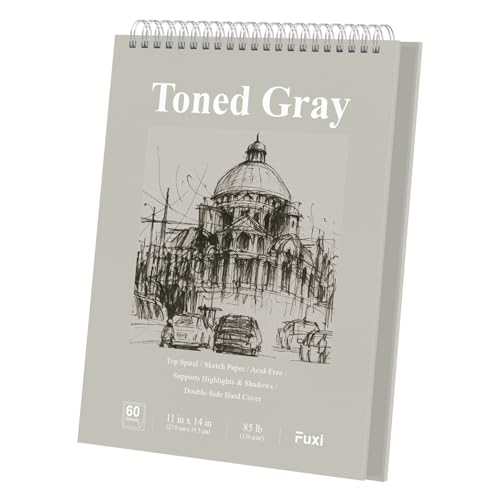 Fuxi Toned Gray Sketchbook 11 x 14, 60 Sheets, 85 lb/130gsm