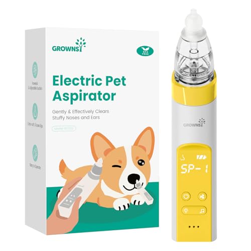 GROWNSY Electric Nasal Aspirator, Whisper-Quiet Nose & Ear Cleaner, Yellow