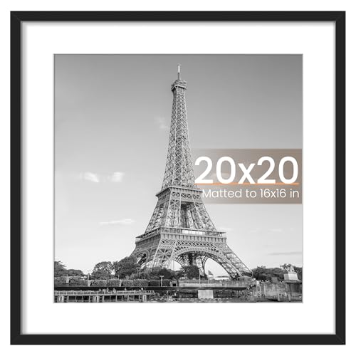 upsimples 20x20 Picture Frame, Wall Decor Photo Frames, Black 1 Pack