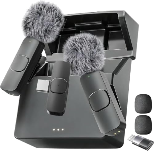 Mini Mic Pro (Latest Model – #1 Microphone for iPhone & Android, Wireless Mini Microphone, Clear Voice, Noise Cancelling, Lav