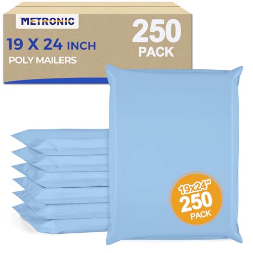 Metronic Poly Mailers 19x24 250Pc Large Shipping Bags for Business Blue