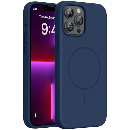 Miracase Silicone & Magnetic for iPhone 13 Pro Case, Dark Blue