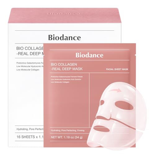 BIODANCE Bio-Collagen Real Deep Mask, Hydrating Overnight Hydrogel Face Mask, Pore Minimizing, Plumping, Elasticity Improveme