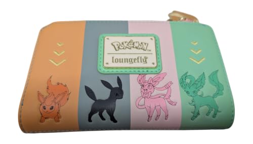 Loungefly Pokemon Eeveelutions Pastels Zip Around Flap Wallet