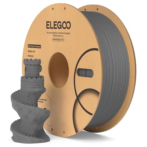 ELEGOO PLA 3D Printer Filament 1.75mm Marble Cement Gray 1KG
