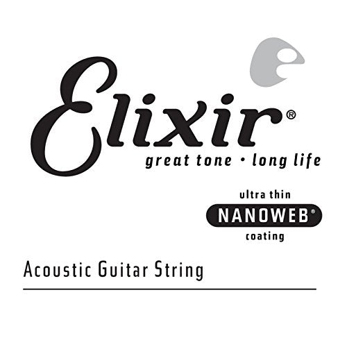 Elixir, Acoustic Guitar Strings, Phosphor Bronze, NANOWEB, Single String 35