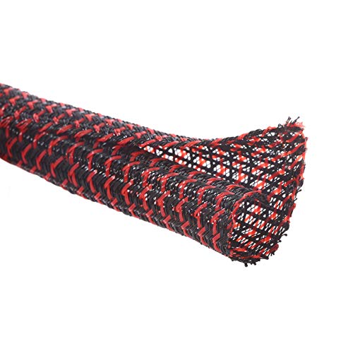 Alex Tech 25ft - 1/2 inch Cord Protector Wire Loom Tubing Cable Sleeve Split Sleeving For USB Cable Power Cord Audio Video Ca