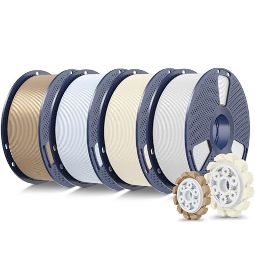 SUNLU PLA+2.0 3D Printer Filament, Multicolor, 4-Pack (4KG)