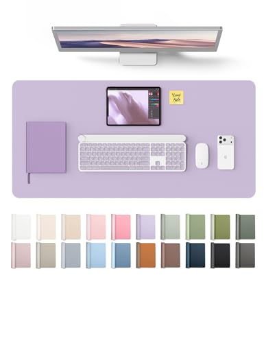 YSAGi Leather Desk Protector, Office Mat, Large Mouse Mat, Non-Slip PU Leather Blotter, Laptop Desk, Waterproof Writing Pad f