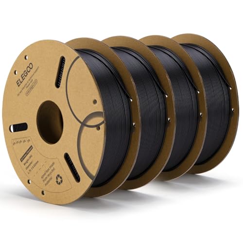 ELEGOO PLA 3D Printer Filament 1.75mm Black 4KG