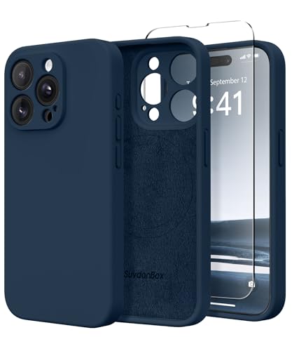 SuydanBox Magnetic for iPhone 15 Pro Case Silicone Cobalt Blue