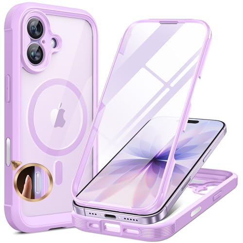 Miracase for iPhone 17 Case 6.3'', Full-Body Military Grade Drop Protection Outdoor Phone case with Built-in Glass Screen &Ca