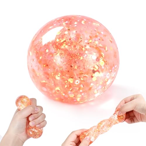 Coconut Oil Squishy, Coconut Oil Slow Rising Squeeze Stress Ball Clear Jelly Bubblegum Texture Coconut Oil Squishy Toy (Orang