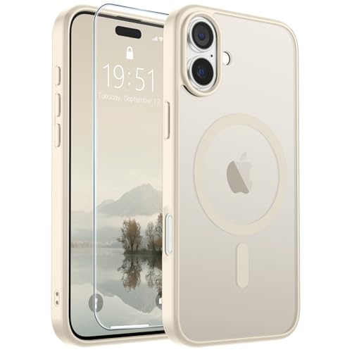 SUPFINE Magnetic for iPhone 16 Case Antique White