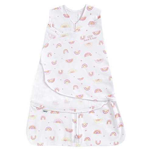 HALO SleepSack Swaddle | Cotton | 1.5 TOG | 68-75°F | 6-12 lbs |Sunshine
