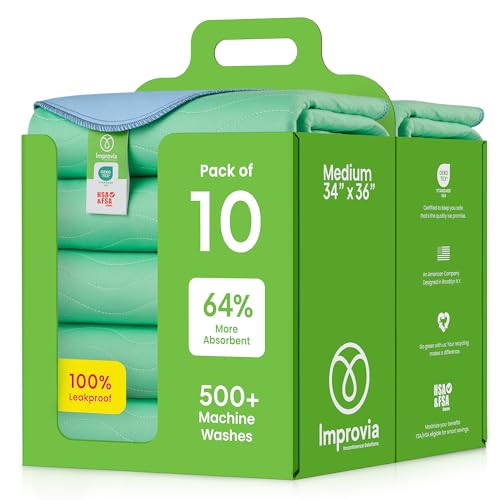 IMPROVIA® Washable Underpads, Heavy Absorbency Reusable Incontinence Pads