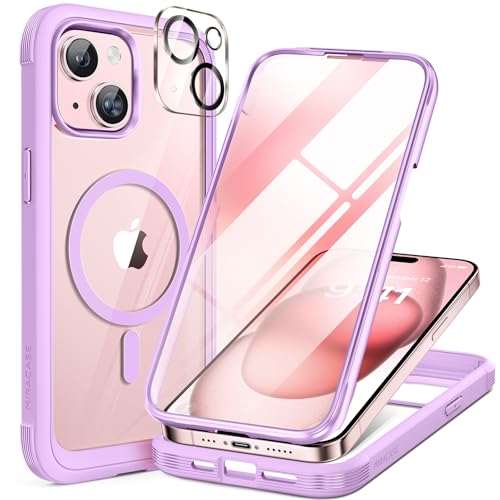 miracase Magnetic for iPhone 15 Plus Case 6.7'' [Compatible with Magsafe] Full-Body Military Drop Proof 15 Plus Phone Case Co