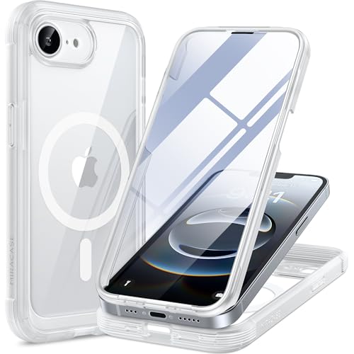 miracase for iPhone 17e Case & iPhone 16e Case Full-Body Phone with Built-in Glass Screen Protector [Magnetic with MagSafe] M