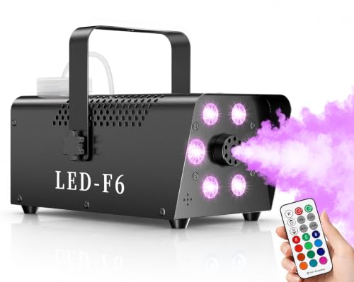 Dashsafe 1200W Fog Machine, 6000CFM for Halloween, RGB, Auto Mode & Remote