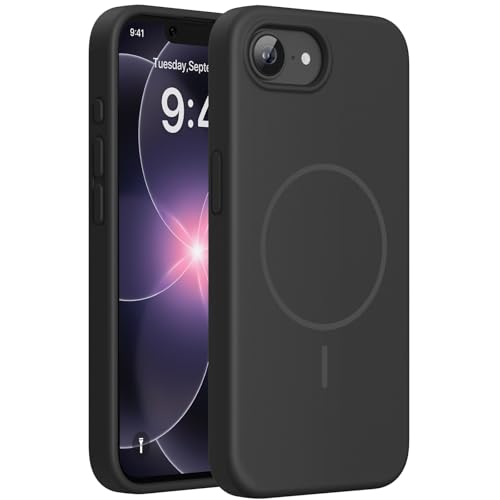 Miracase Silicone & Magnetic for iPhone 17e/16e Case, Black