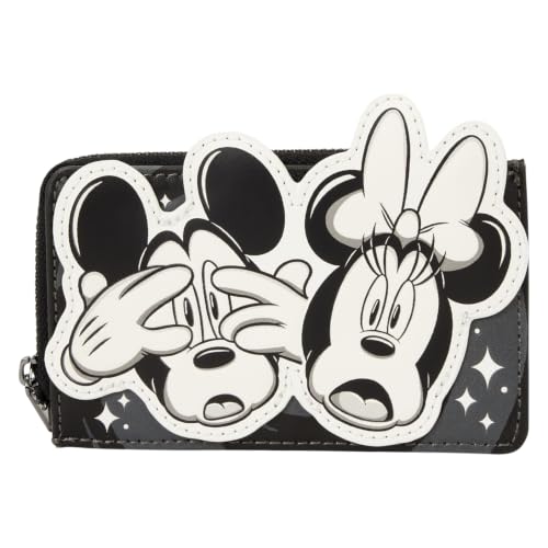 Loungefly Disney: Mickey & Minnie - Ghost - Zip-Around Card Holder with 4 Card Slots - Collectible Wallets