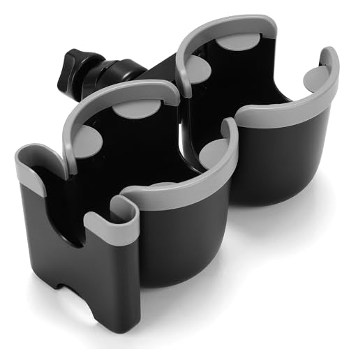 Accmor Stroller Cup Holder with Phone Holder, Bike Cup Holder, Walker Scooter Wheelchair Cup Holder Attachment, Universal Cup