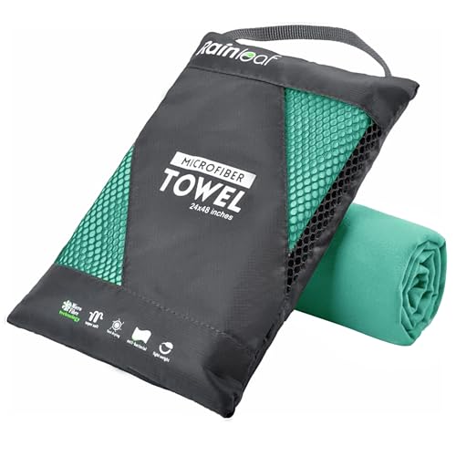 Rainleaf Microfiber Towel Quick Dry Camping & Travel & Gym Towel. Compact