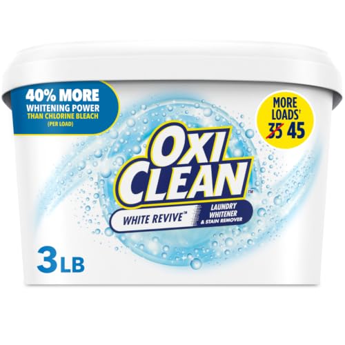 OxiClean White Revive Laundry Whitener and Stain Remover Powder Alternative to Bleach for Laundry 3 lb