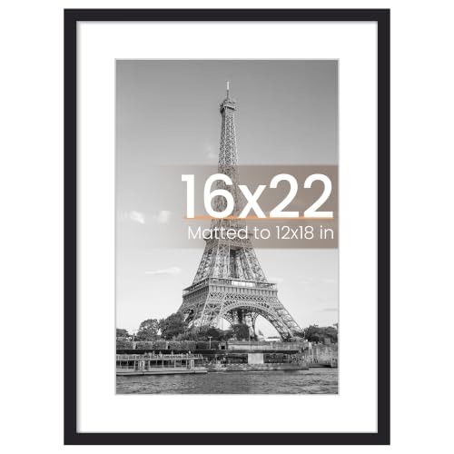 upsimples 16x22 Picture Frame, Wall Decor Poster Frames, Black 1 Pack