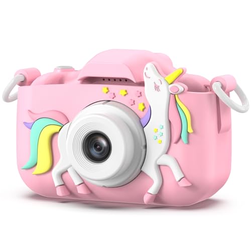 Goopow Kids Camera Toys for 3-8 Year Old Girls Boys,Children Digital Video Camcorder Camera with Cartoon Soft Cover, Best Chr