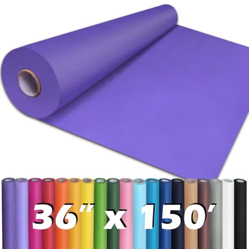 PerkHomy Purple Kraft Paper Roll 36" x 1,800" (150') for Gift Wrapping Bouquet Flower Art Painting Craft Writing Packaging Sh