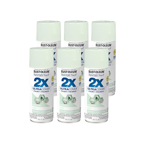 Rust-Oleum 329200-6PK Painter's Touch 2X Ultra Cover Spray Paint, 12 oz, Gloss Modern Mint, 6 Pack