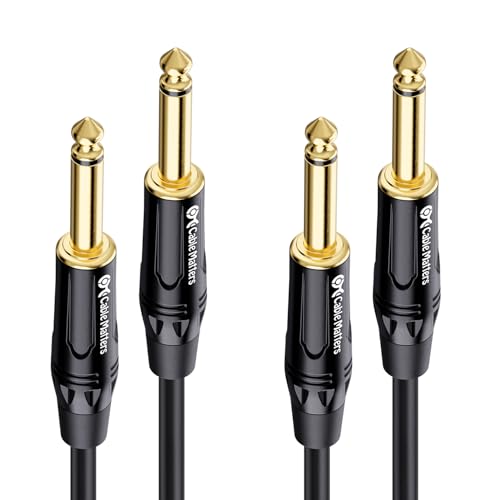 Cable Matters 2-Pack 1/4 Inch TS to TS Guitar Cable, 25ft