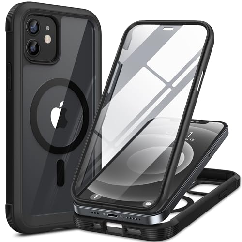Miracase Magnetic for iPhone 12 mini Case, [360 Full-Body Protection & Complete Camera Guard], Drop & Scratch-Resistant, Shoc