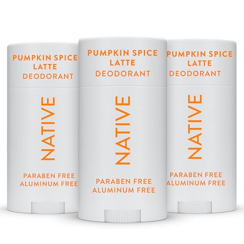 Native Deodorant, Pumpkin Spice – 72‑Hour Odor Control, Aluminum Free, Naturally Derived Ingredients, Smooth Glide Formula – 