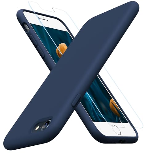 Miracase Silicone for iPhone SE 2022/SE 2020/7/8 Case,Dark Blue