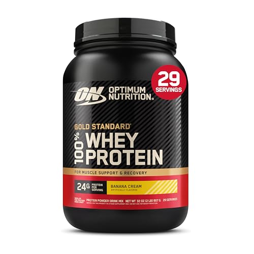 Optimum Nutrition Gold Standard 100% Whey Protein Powder Banana Cream 2 Pound (Packaging May Vary)