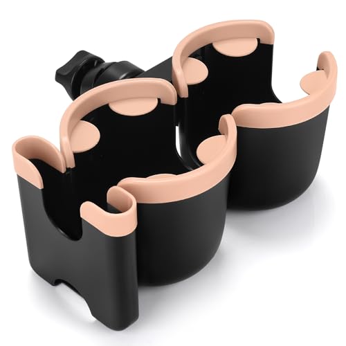Accmor Stroller Cup Holder with Phone Holder, Bike Cup Holder, Walker Scooter Wheelchair Cup Holder Attachment, Universal Cup