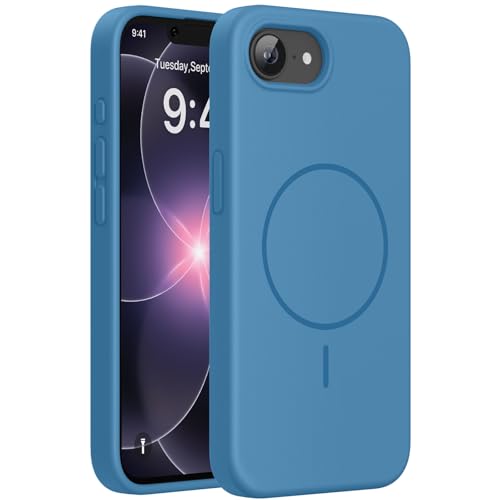 Miracase Silicone & Magnetic for iPhone 17e/16e Case, Capri Blue